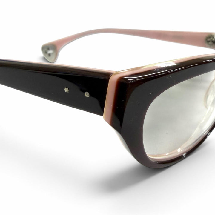 Excellent CHROME HEARTS Glasses EDITH Dark brown 925 Women