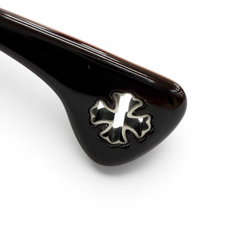 Excellent CHROME HEARTS Glasses EDITH Dark brown 925 Women
