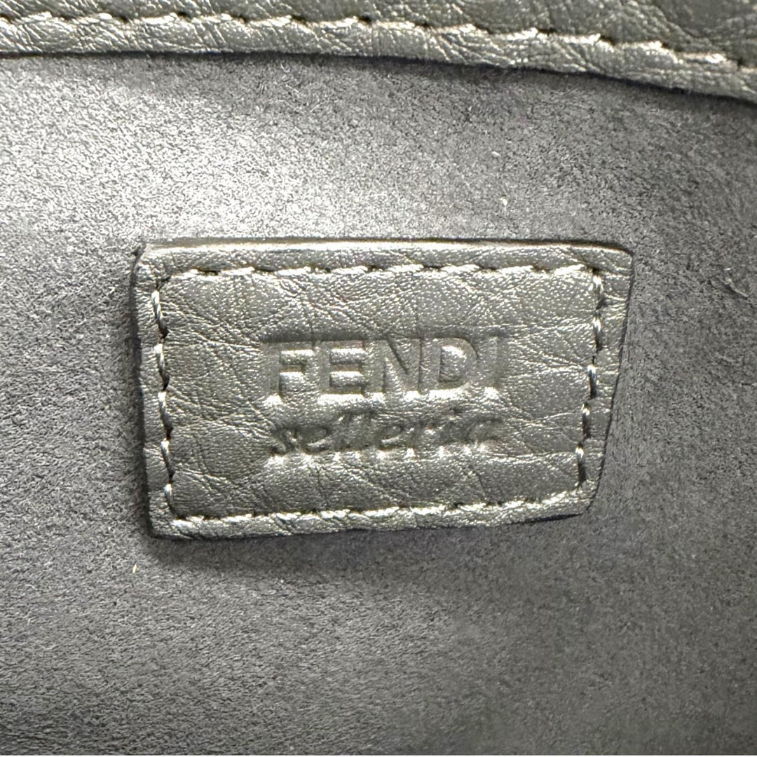 Excellent FENDI Cosmetics Pouch SELLERIA SELLERIA Logo Leather Pouch 8N0114