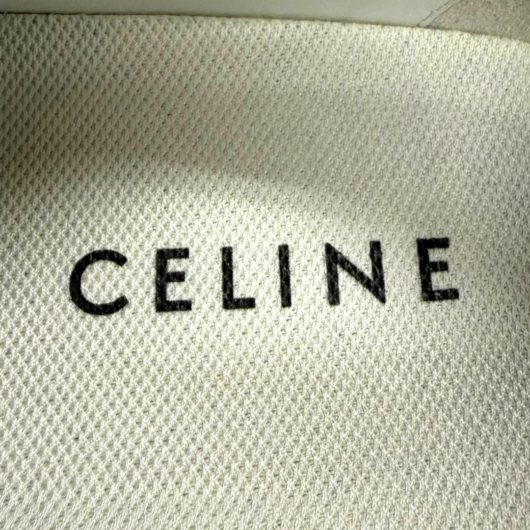 Very Good CELINE Low cut sneakers ALAN white leather mens 41 AS-01