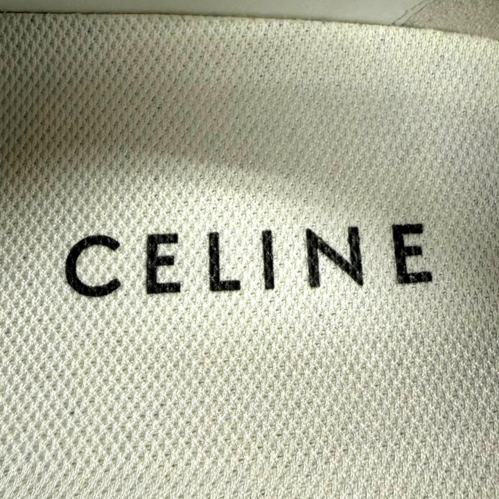 Very Good CELINE Low cut sneakers ALAN white leather mens 41 AS-01