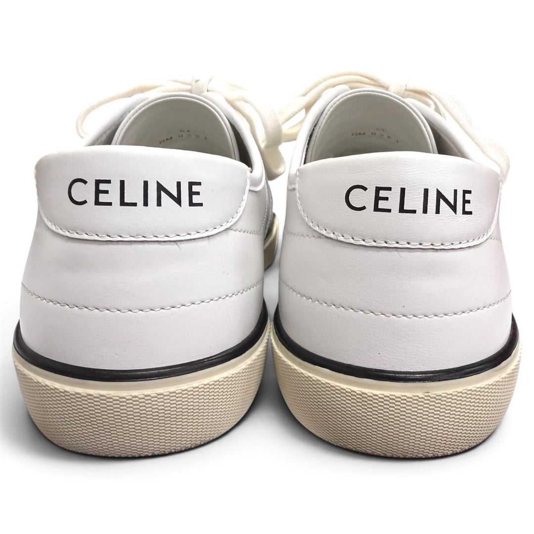 Very Good CELINE Low cut sneakers ALAN white leather mens 41 AS-01