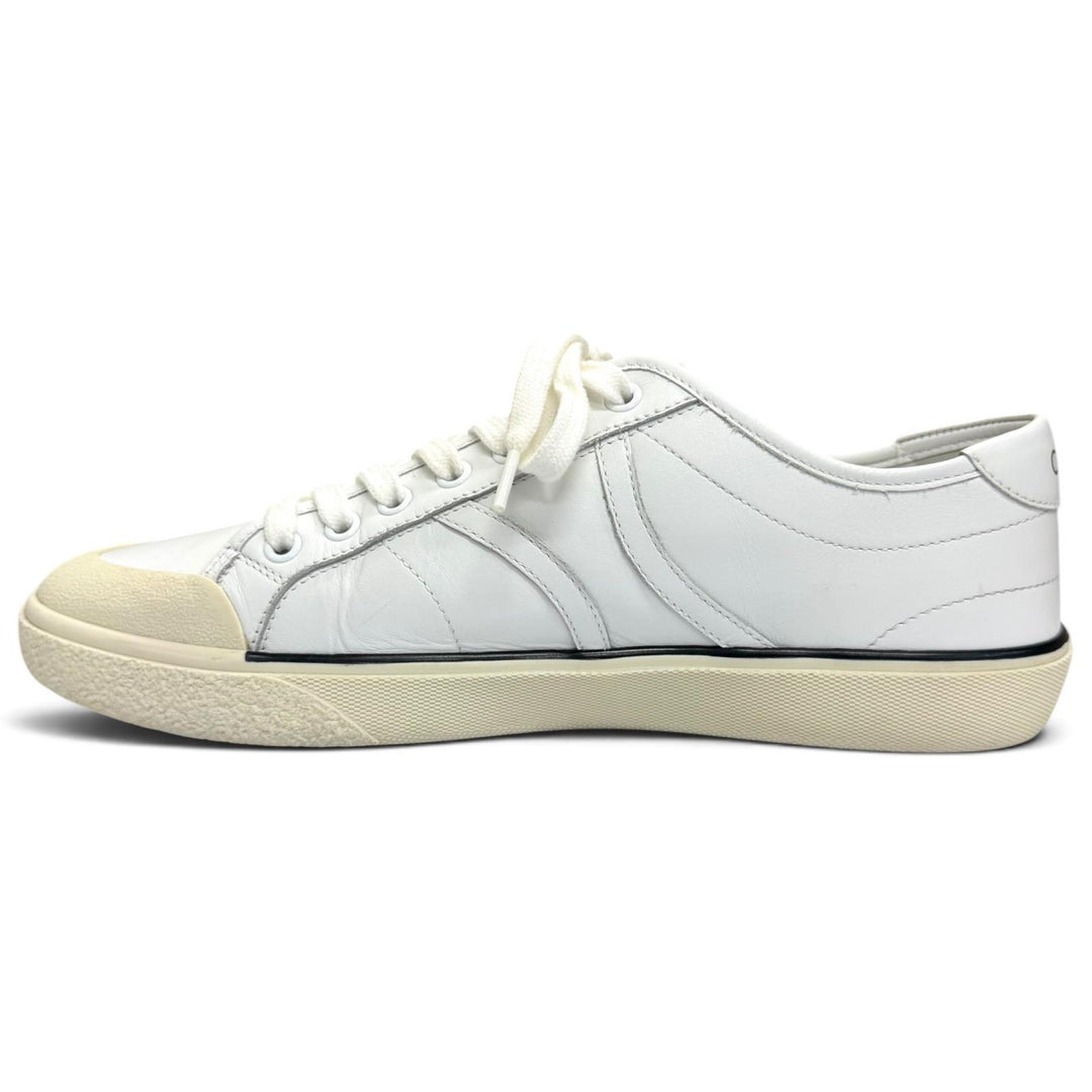 Very Good CELINE Low cut sneakers ALAN white leather mens 41 AS-01