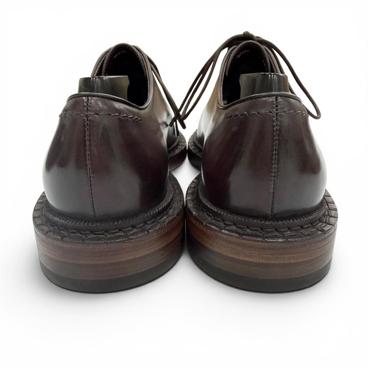 Excellent Berluti Leather shoes Brown Venice Calfskin Leather mens 6