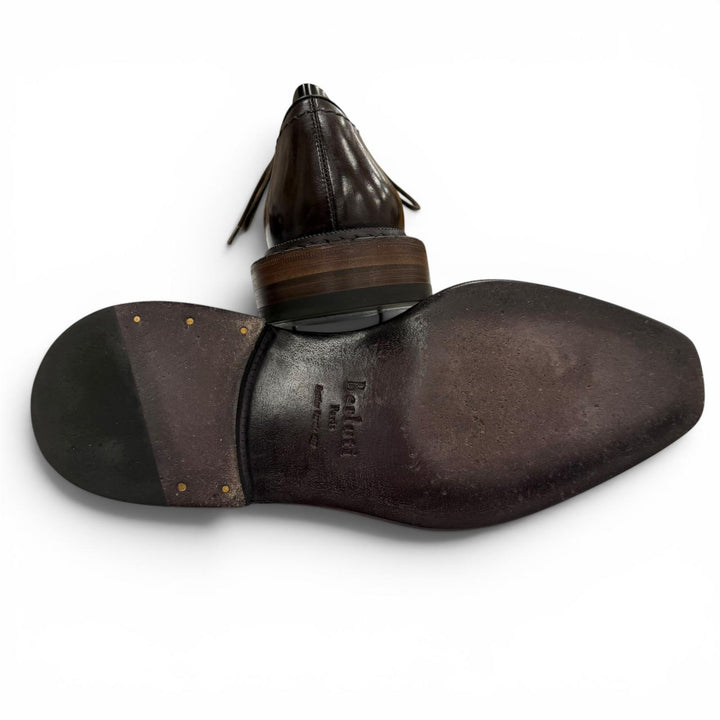 Excellent Berluti Leather shoes Brown Venice Calfskin Leather mens 6