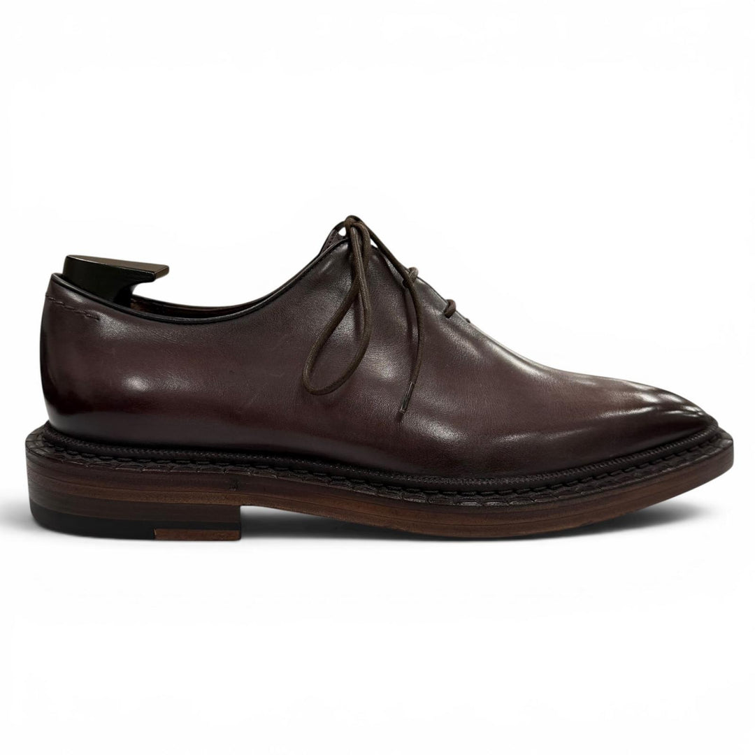 Excellent Berluti Leather shoes Brown Venice Calfskin Leather mens 6