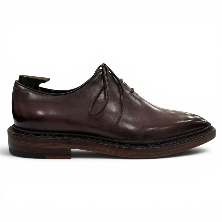 Excellent Berluti Leather shoes Brown Venice Calfskin Leather mens 6