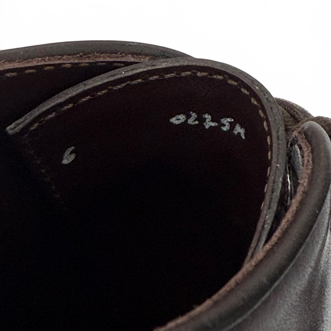 Excellent Berluti Leather shoes Brown Venice Calfskin Leather mens 6