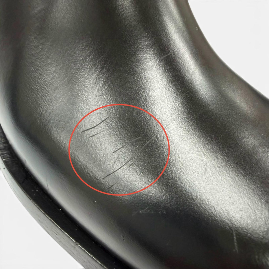 Excellent PRADA short boots Triangle logo brushed leather side gore 38 1T227N