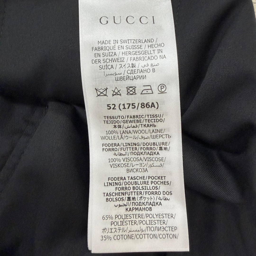 Excellent GUCCI Pants GG logo all-over print single-breasted slacks trousers