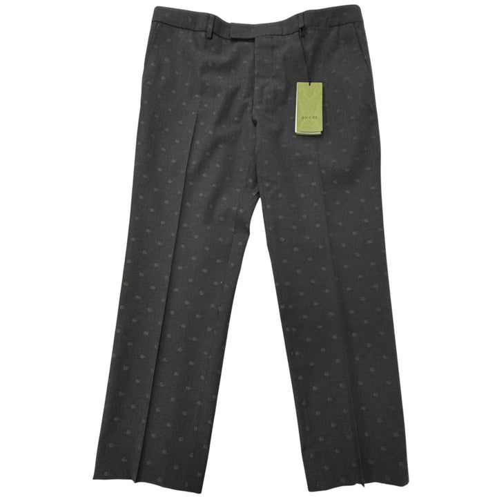 Excellent GUCCI Pants GG logo all-over print single-breasted slacks trousers