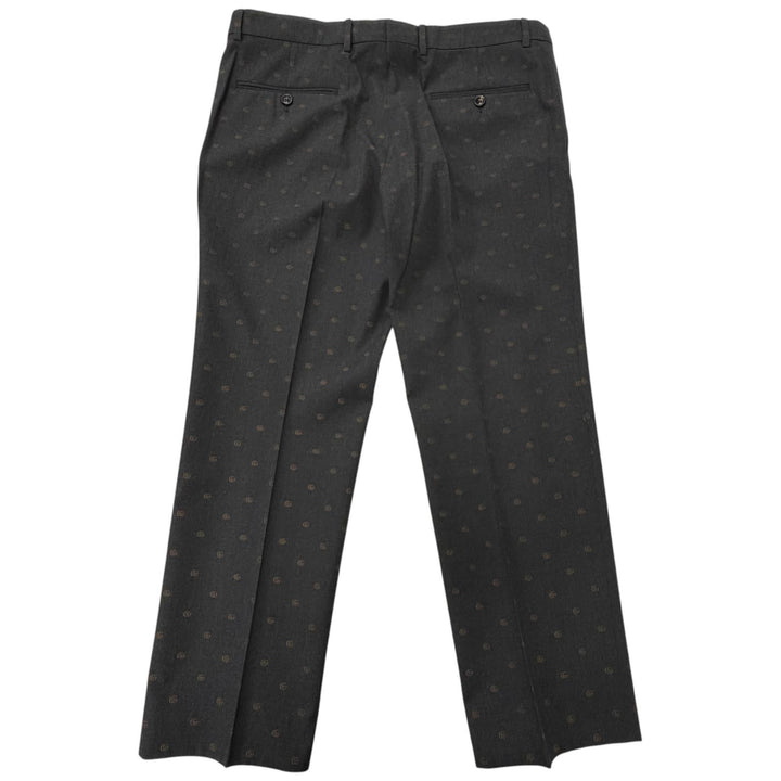 Excellent GUCCI Pants GG logo all-over print single-breasted slacks trousers