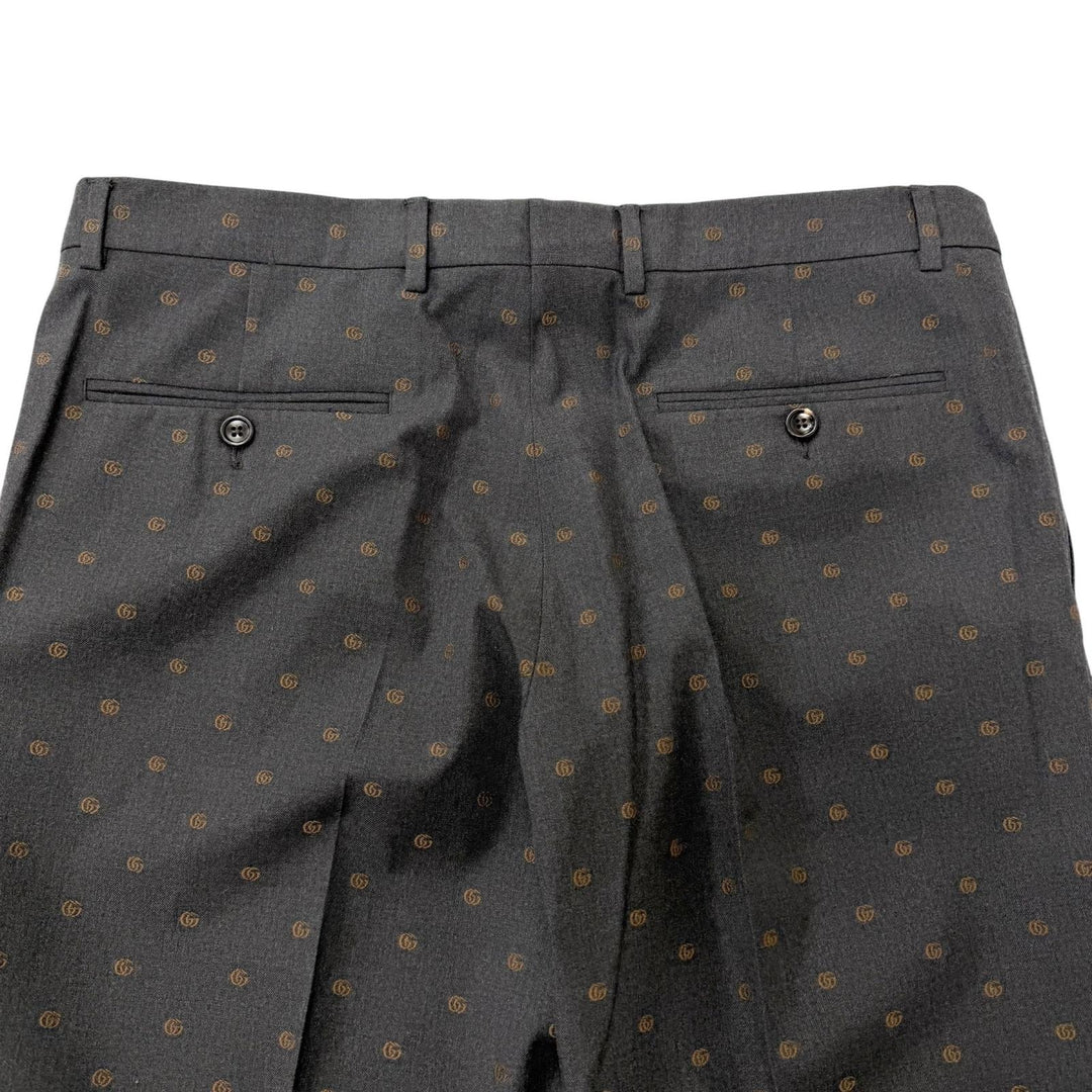 Excellent GUCCI Pants GG logo all-over print single-breasted slacks trousers
