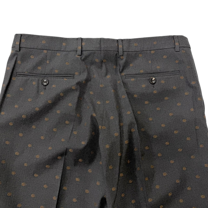 Excellent GUCCI Pants GG logo all-over print single-breasted slacks trousers