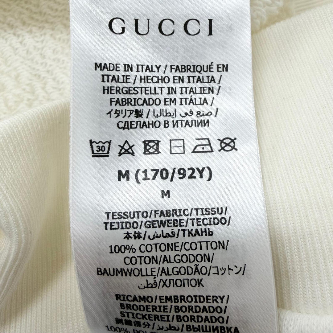 Excellent GUCCI adidas hoodie Trefoil arch logo embroidery Ivory cotton
