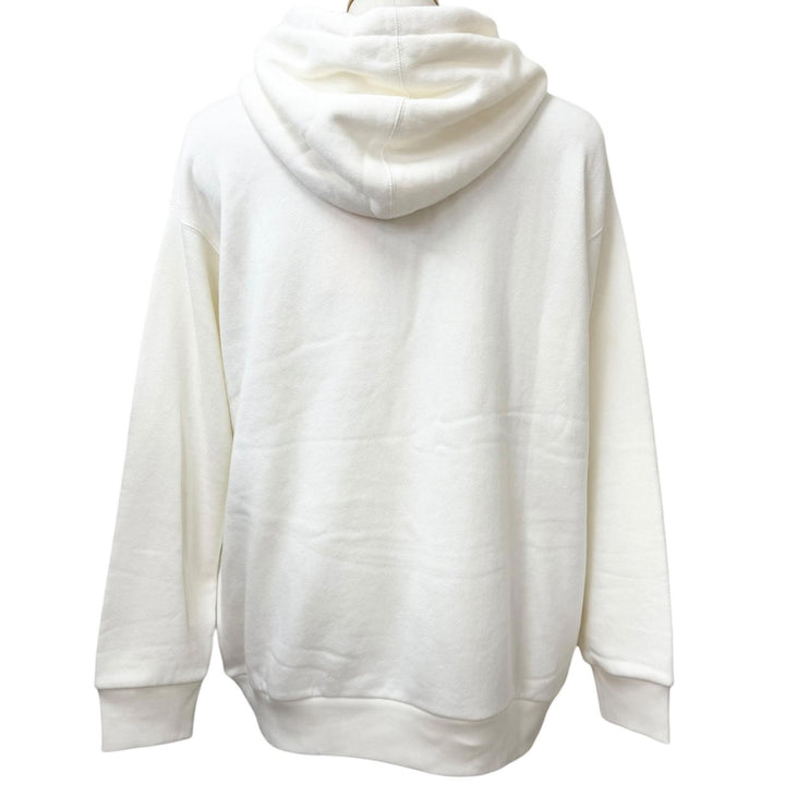 Excellent GUCCI adidas hoodie Trefoil arch logo embroidery Ivory cotton