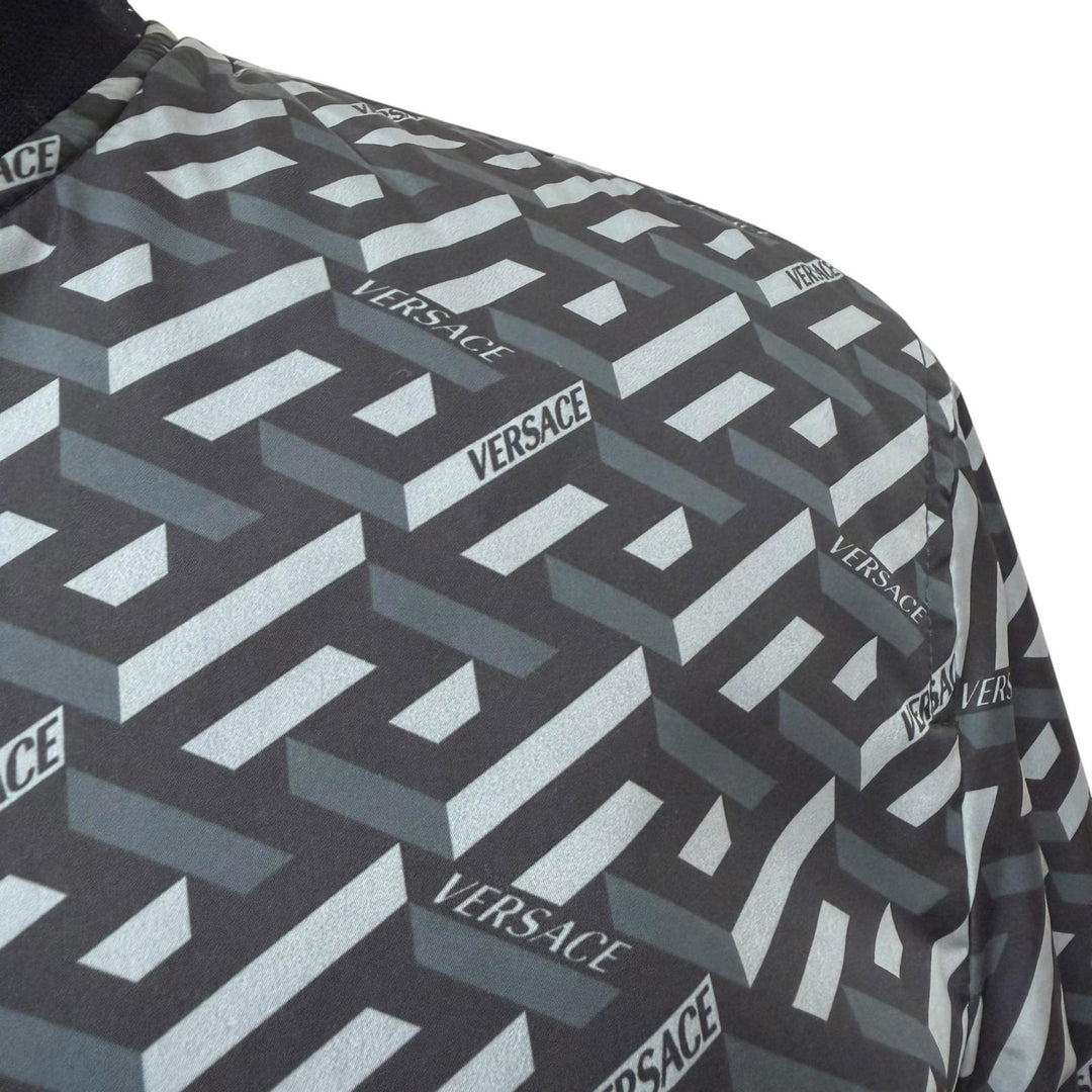 Great VERSACE Bomber jacket Greca logo all-over print padded jacket