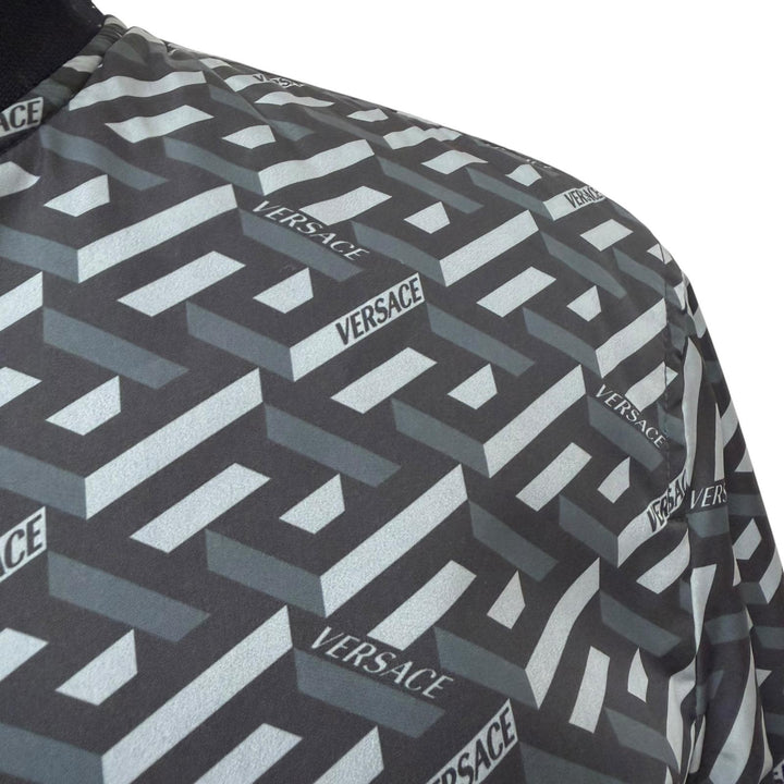 Great VERSACE Bomber jacket Greca logo all-over print padded jacket