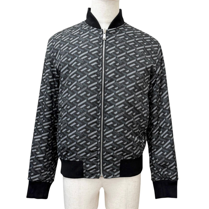 Great VERSACE Bomber jacket Greca logo all-over print padded jacket