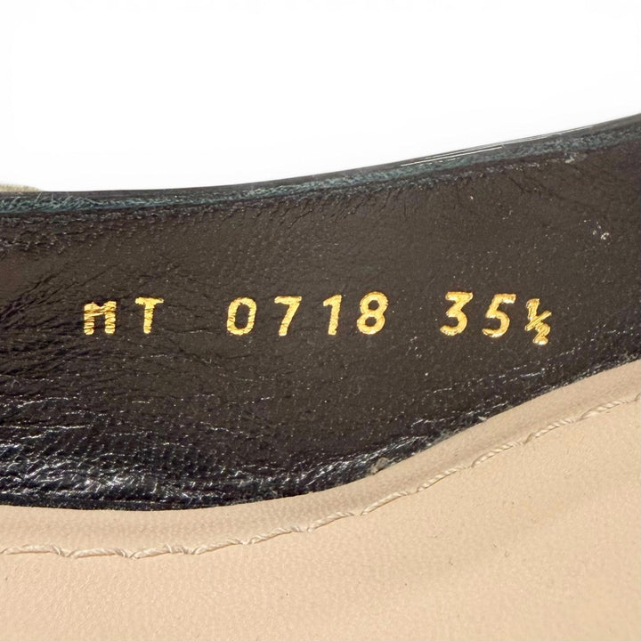 Great Christian Dior pumps JADIOR slingback pumps black Patent leather 35.5
