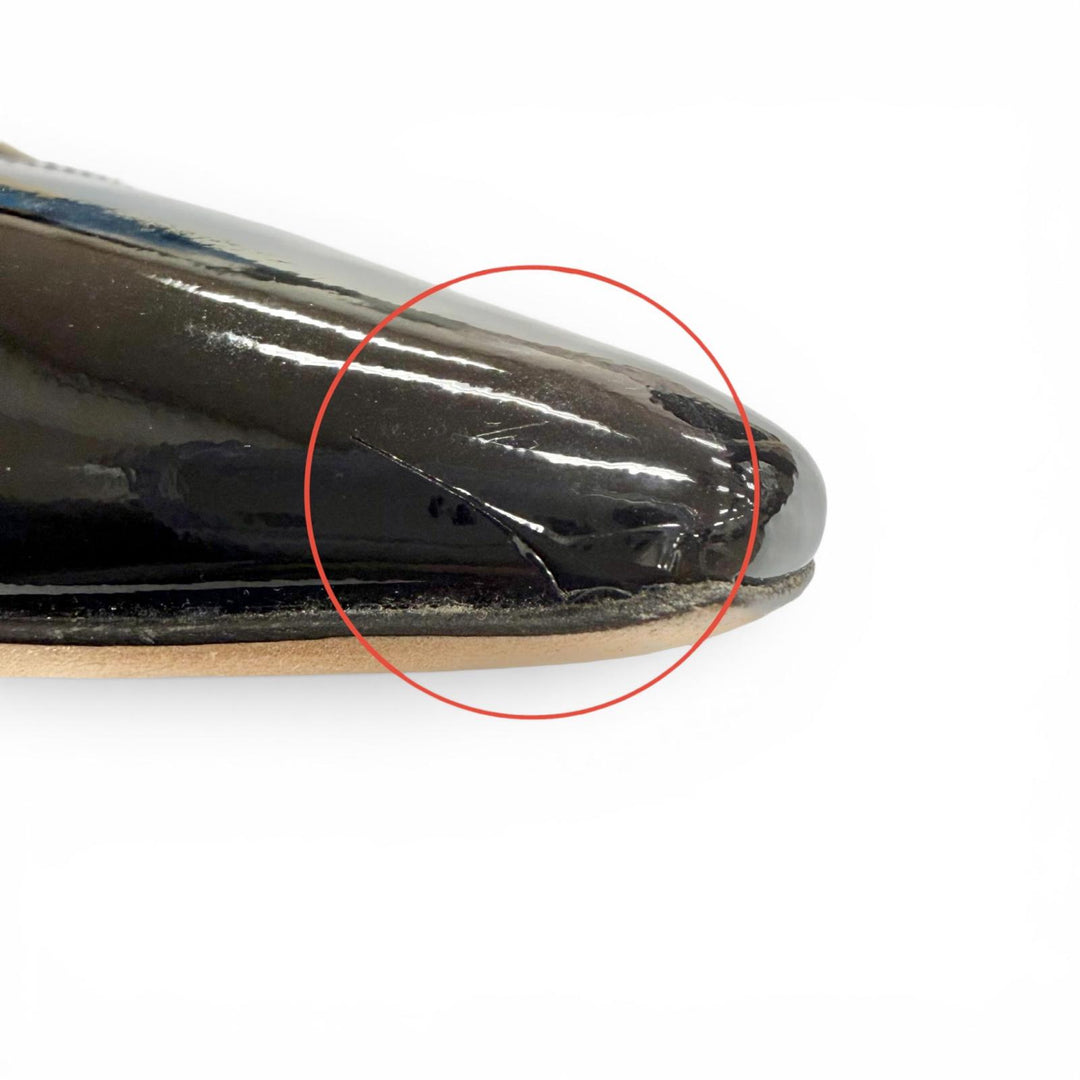 Great Christian Dior pumps JADIOR slingback pumps black Patent leather 35.5