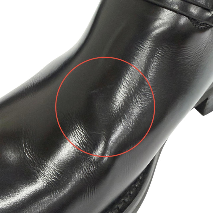 Great CELINE Camargue Harness side-gore biker Chelsea boots short boots black 38