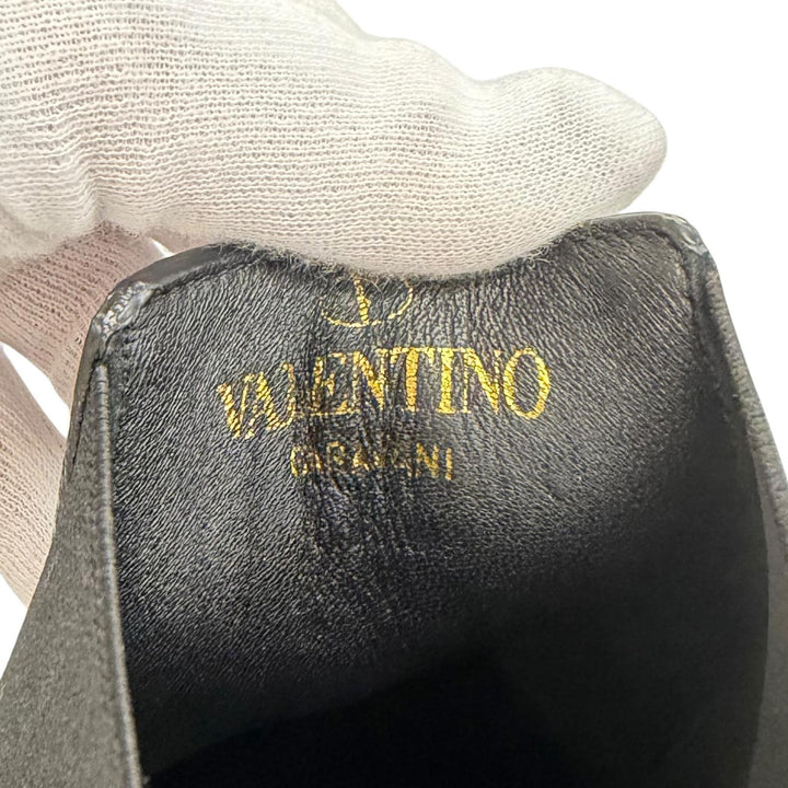 Excellent Valentino Garavani V-logo platform side-gore Chelsea boots black 35.5