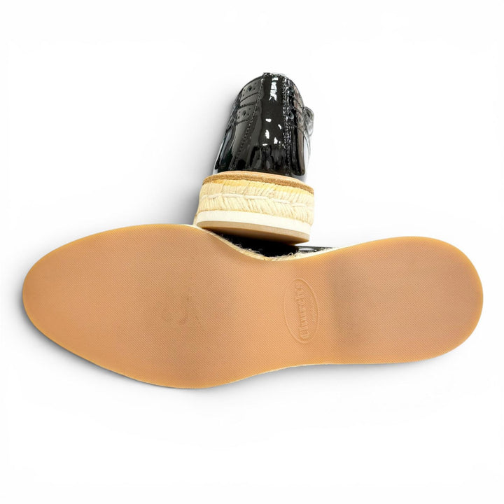 Excellent CHURCH'S Leather shoes KEELY2 Wingtip medallion espadrilles black 36.5