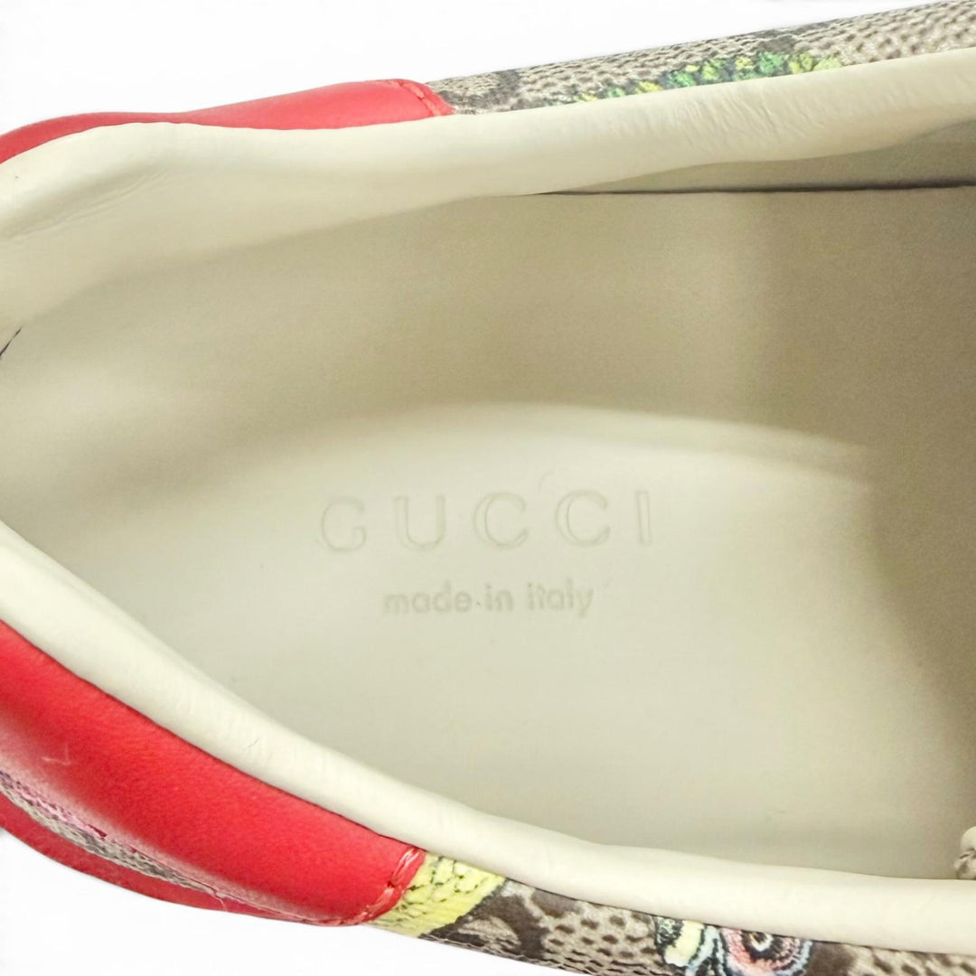 Pristine GUCCI YUKO HIGUCHI Low cut sneakers Velcro Red GG Supreme 34 463091