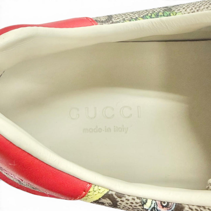 Pristine GUCCI YUKO HIGUCHI Low cut sneakers Velcro Red GG Supreme 34 463091