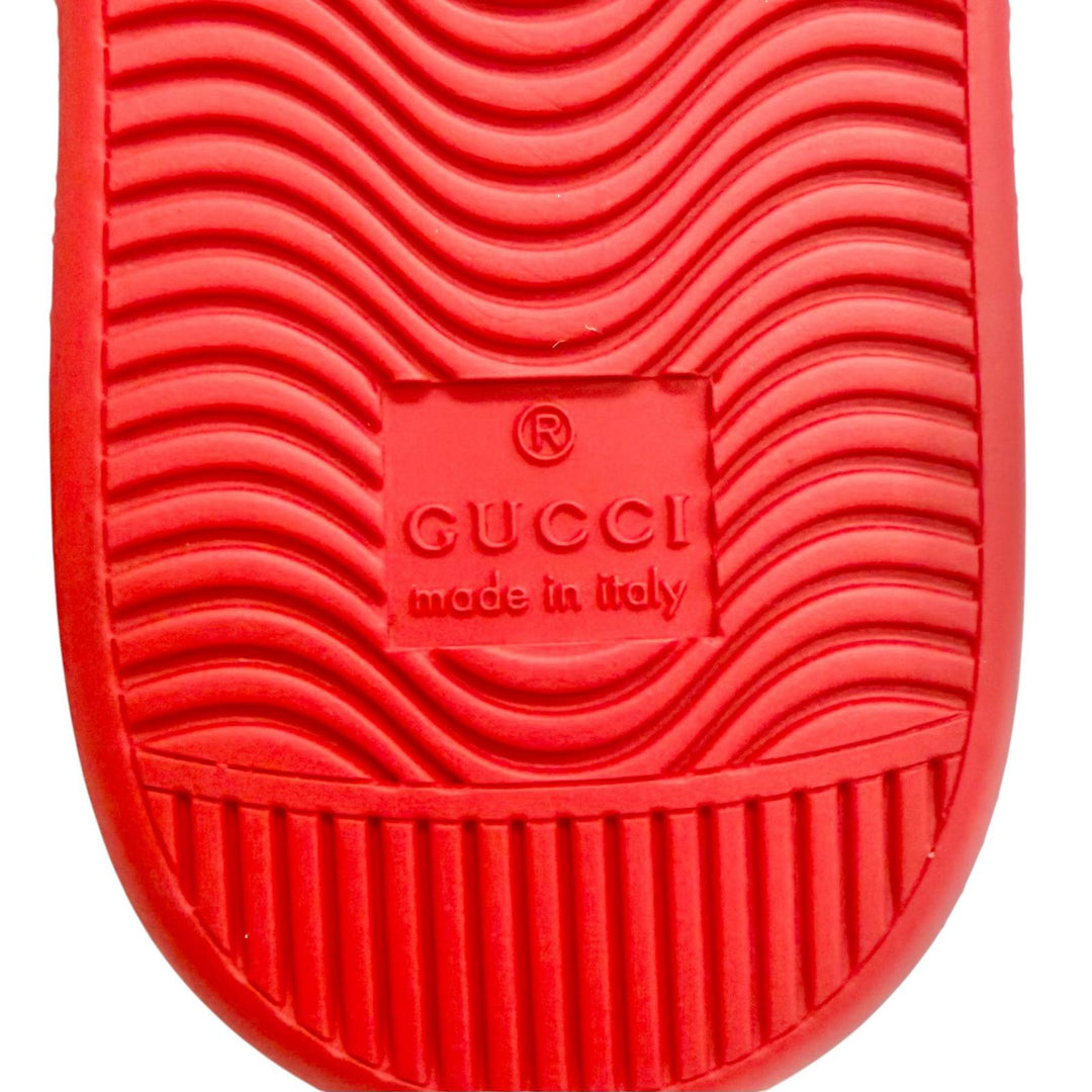 Pristine GUCCI YUKO HIGUCHI Low cut sneakers Velcro Red GG Supreme 34 463091