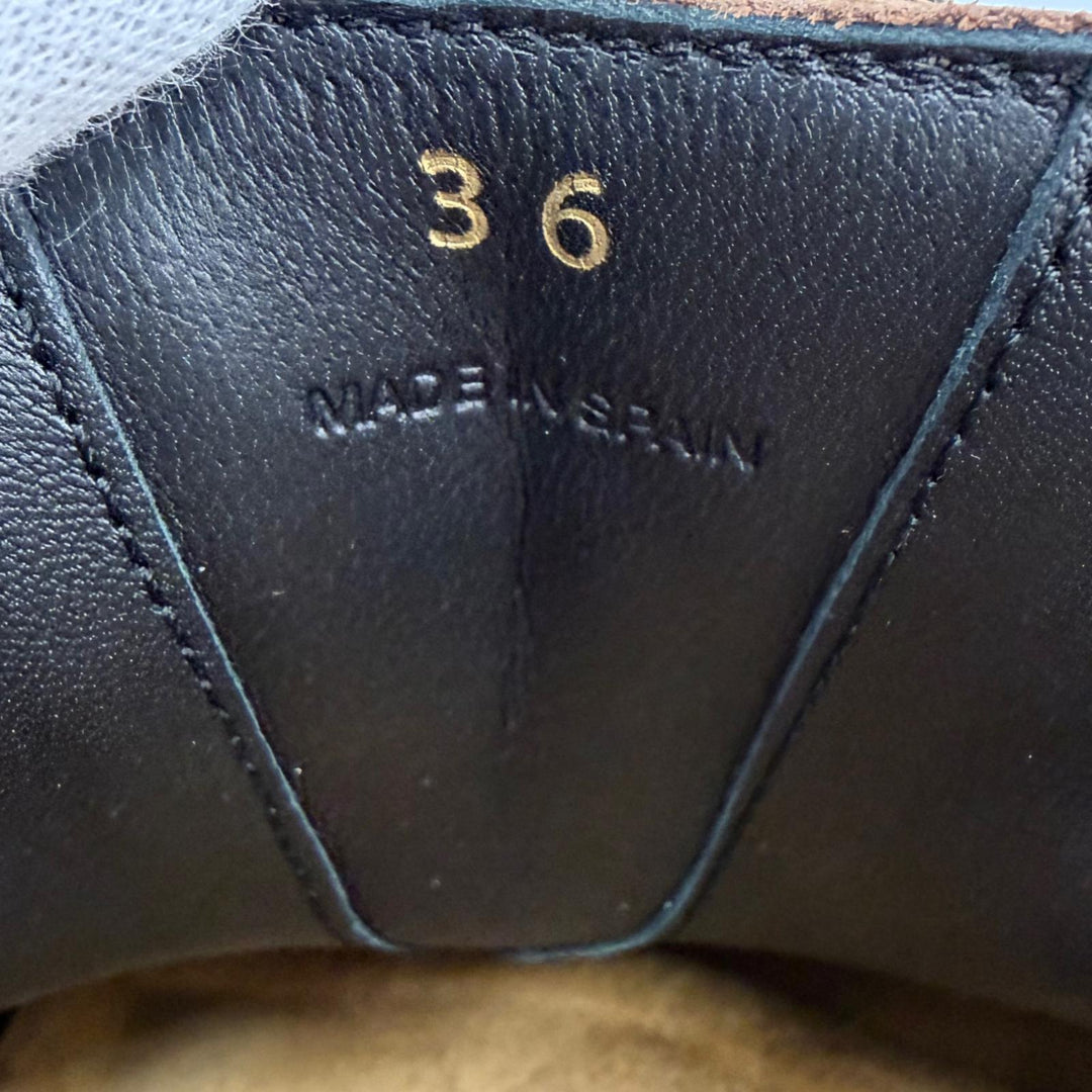 Great JW Anderson Mule Chain leather Brown leather Women 36 AN35004A