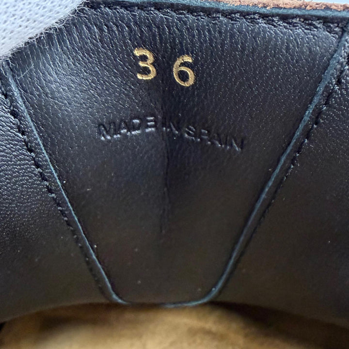 Great JW Anderson Mule Chain leather Brown leather Women 36 AN35004A