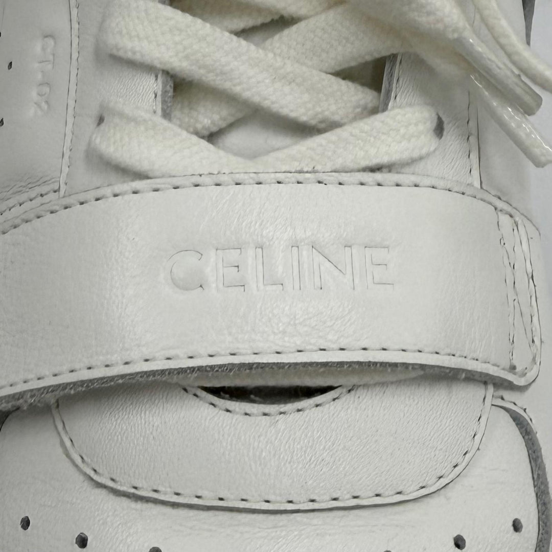 Great CELINE sneakers CT-02 Logo design, Velcro strap leather leather 37