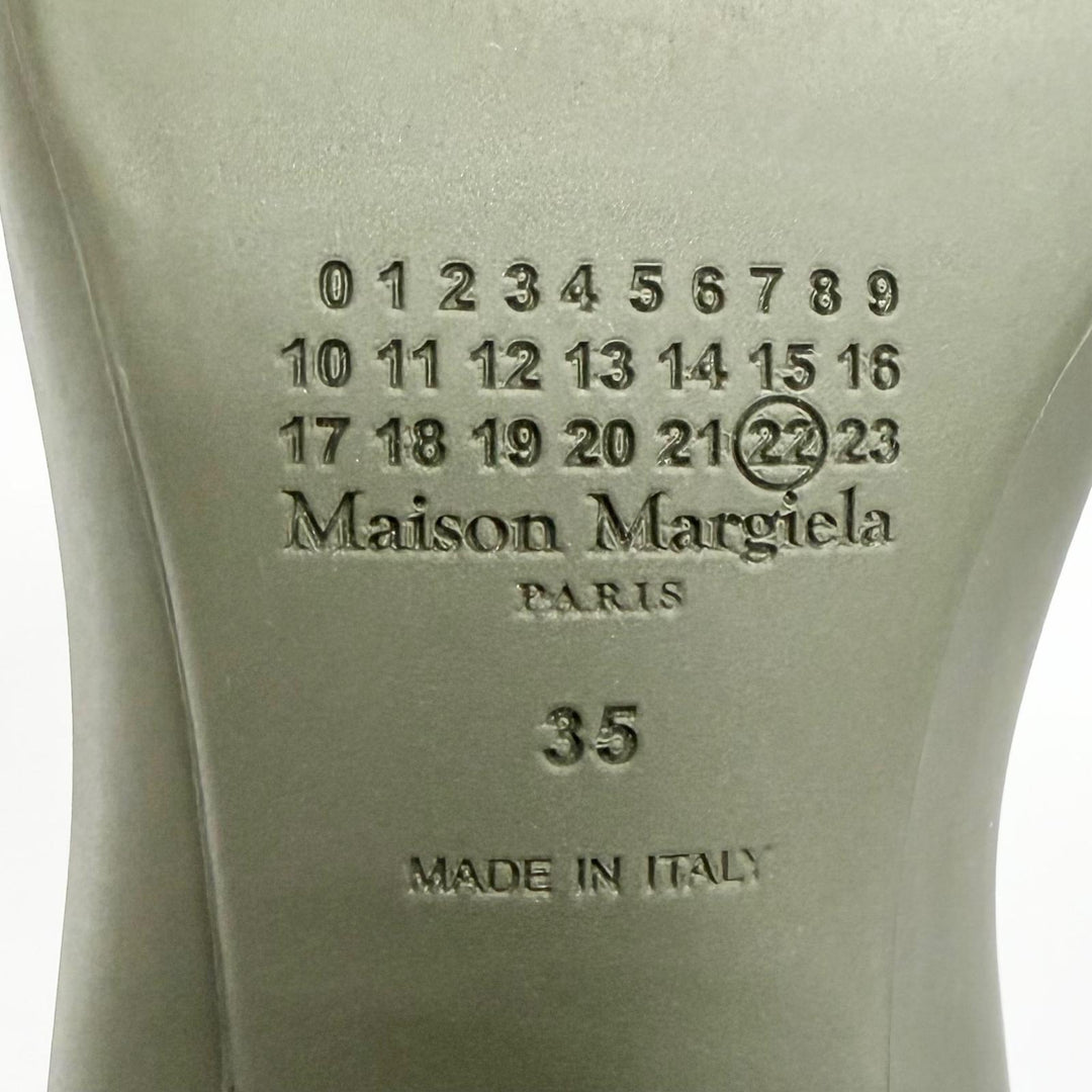 Great Maison Margiela 22 pumps TABI Ankle strap rain shoes khaki 35 S58WL0222