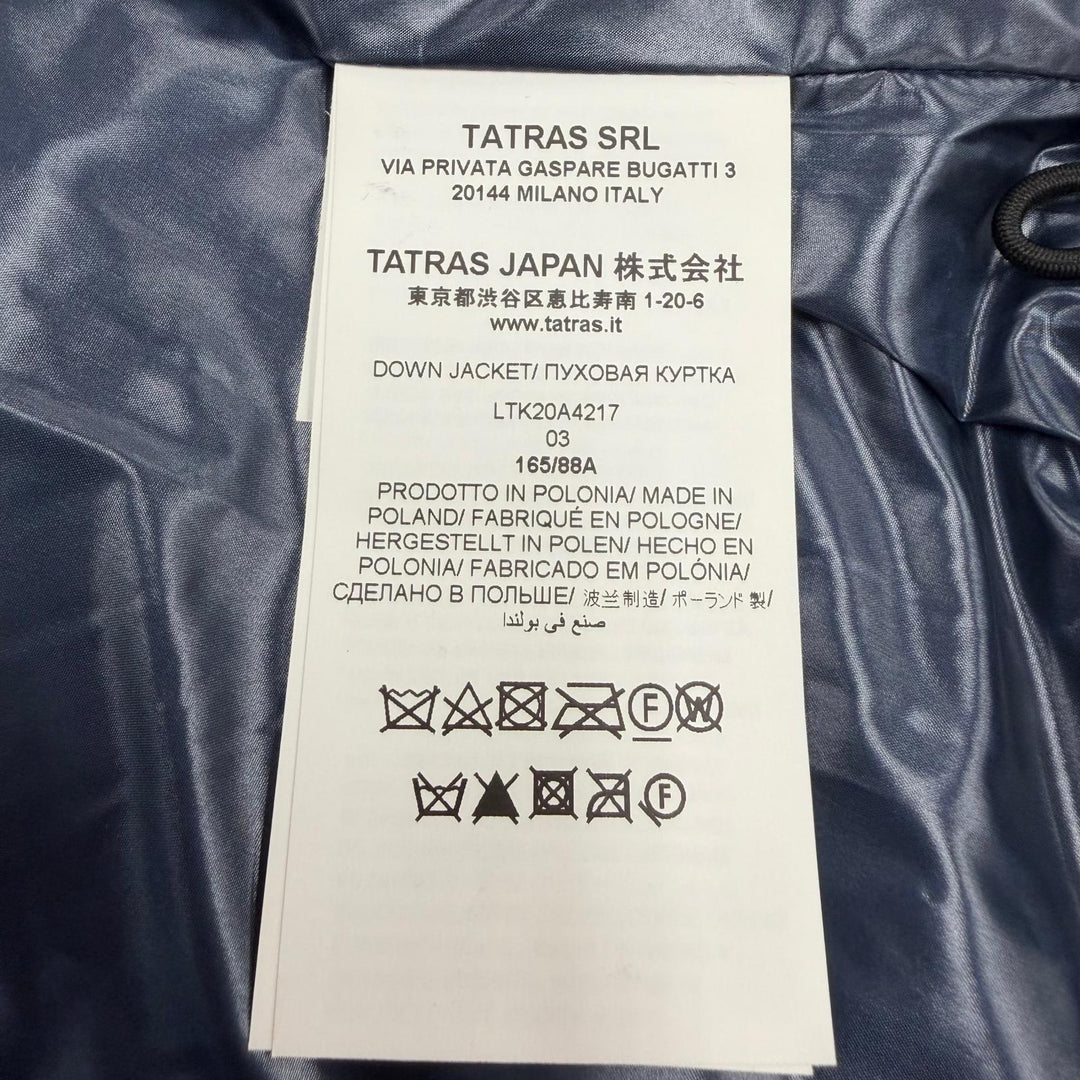 Great TATRAS Down jacket LENA Hooded Logo Zip-Up Jacket Navy Women LTK20A4217