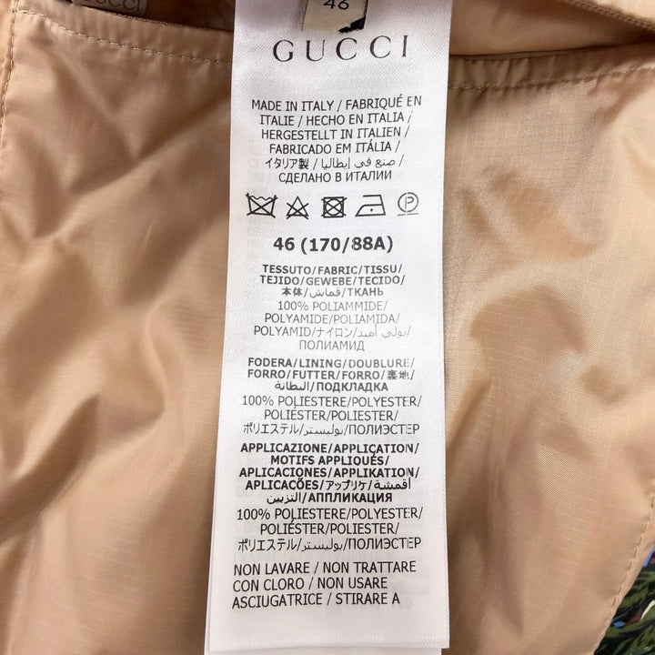 Excellent GUCCI Blouson Souvenir from Los Angeles Printed Nylon Jacket