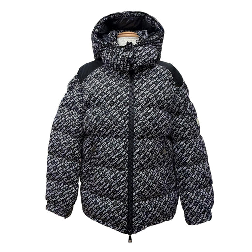 Excellent MONCLER Down jacket MAIRE Logo patch, all-over logo print, hooded, 1