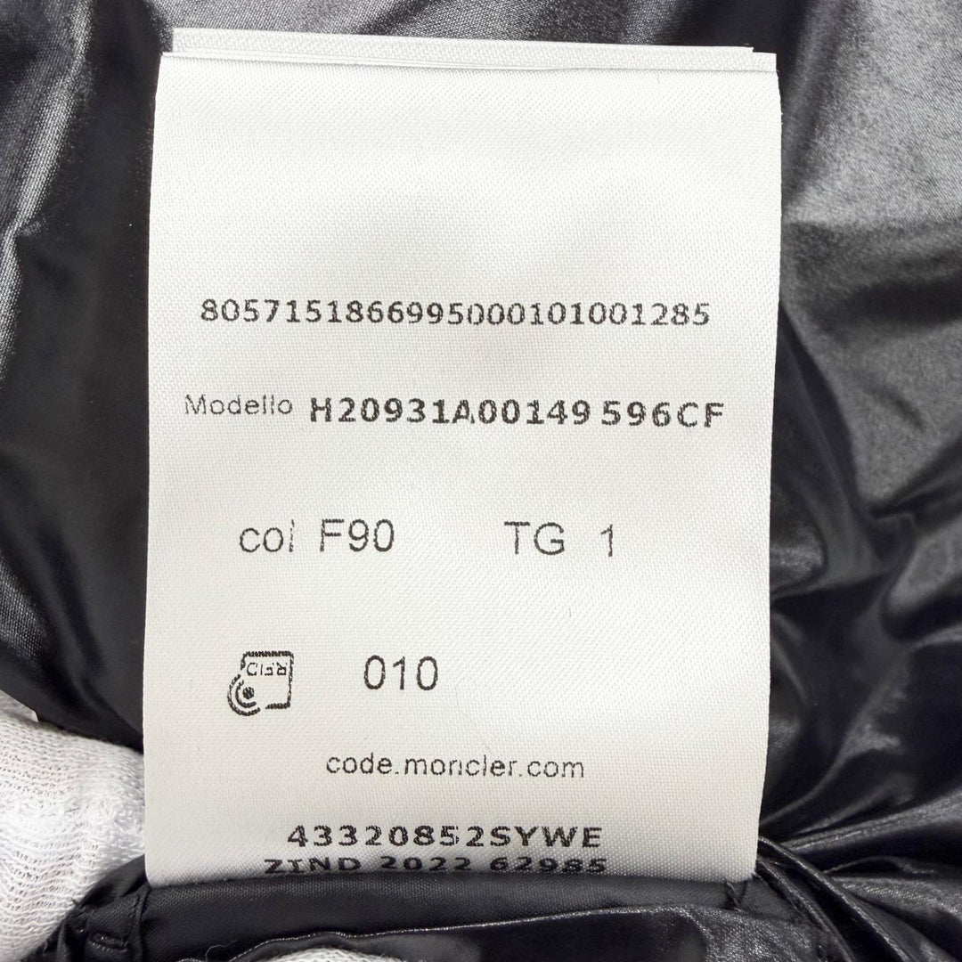 Excellent MONCLER Down jacket MAIRE Logo patch, all-over logo print, hooded, 1