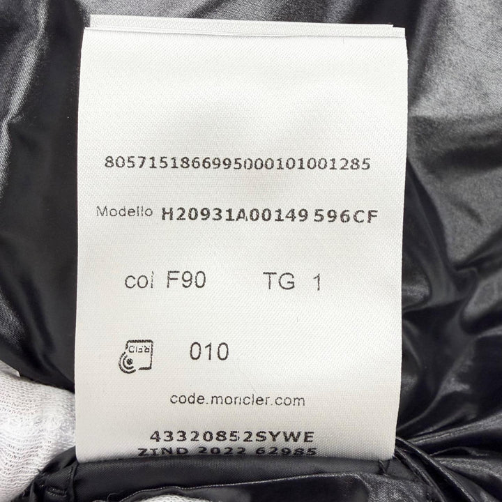 Excellent MONCLER Down jacket MAIRE Logo patch, all-over logo print, hooded, 1
