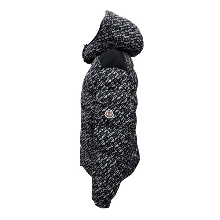 Excellent MONCLER Down jacket MAIRE Logo patch, all-over logo print, hooded, 1