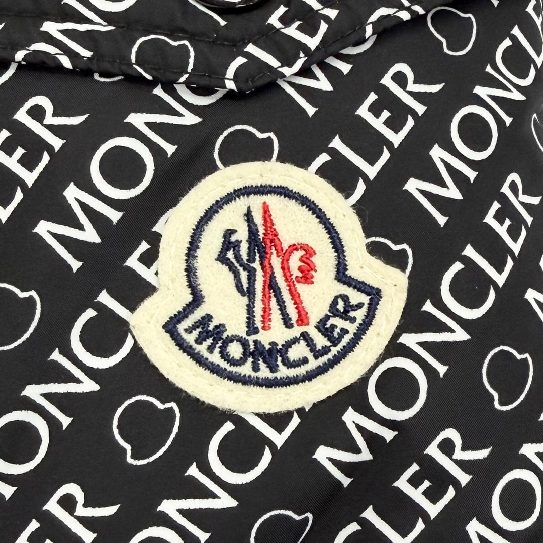 Excellent MONCLER Down jacket MAIRE Logo patch, all-over logo print, hooded, 1