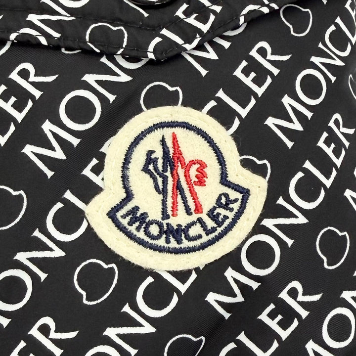 Excellent MONCLER Down jacket MAIRE Logo patch, all-over logo print, hooded, 1