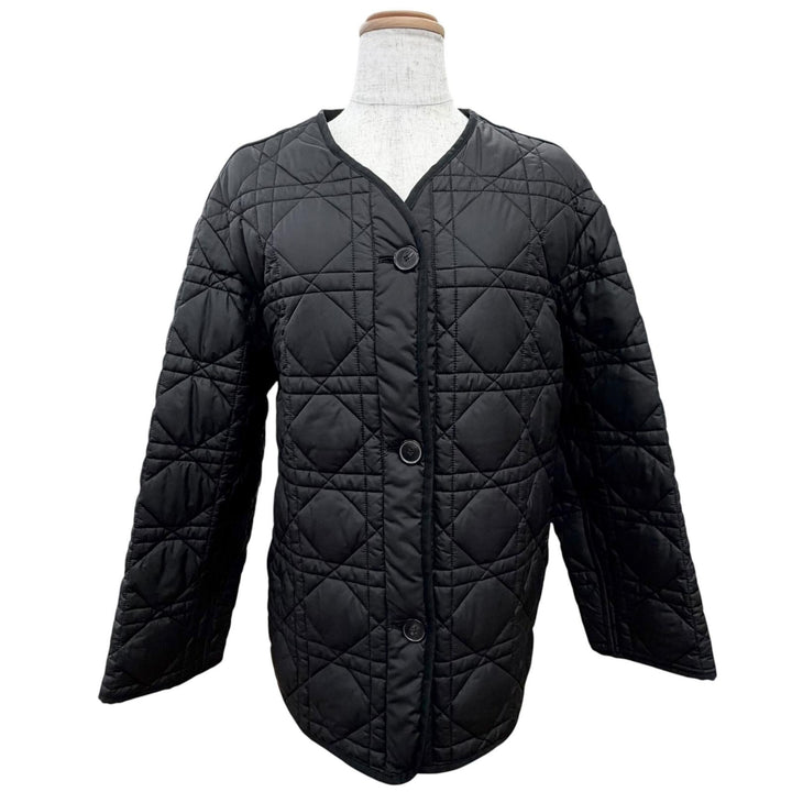Excellent Christian Dior Jacket Macrocannage Collarless Quilted 38 157C26A2827