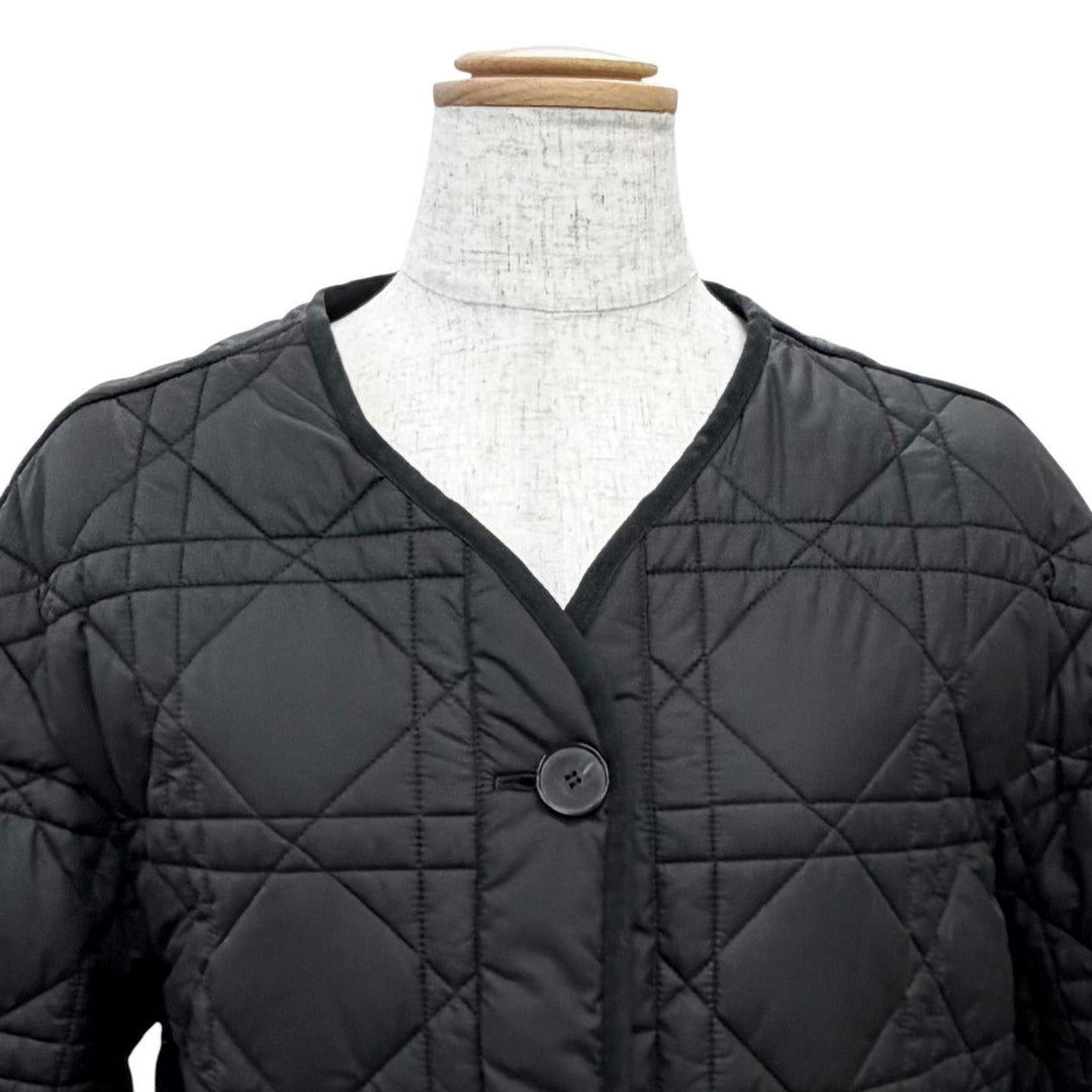 Excellent Christian Dior Jacket Macrocannage Collarless Quilted 38 157C26A2827
