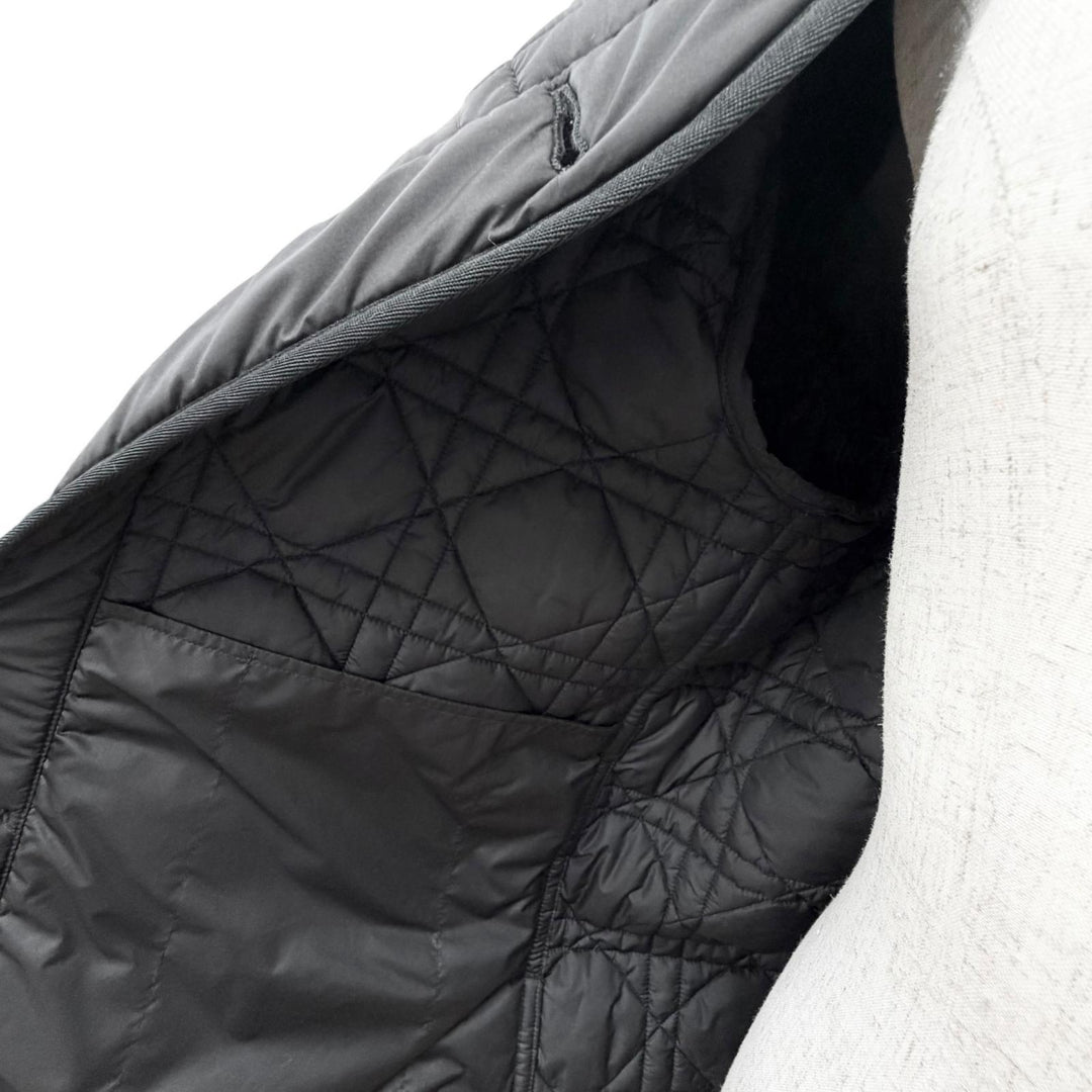 Excellent Christian Dior Jacket Macrocannage Collarless Quilted 38 157C26A2827