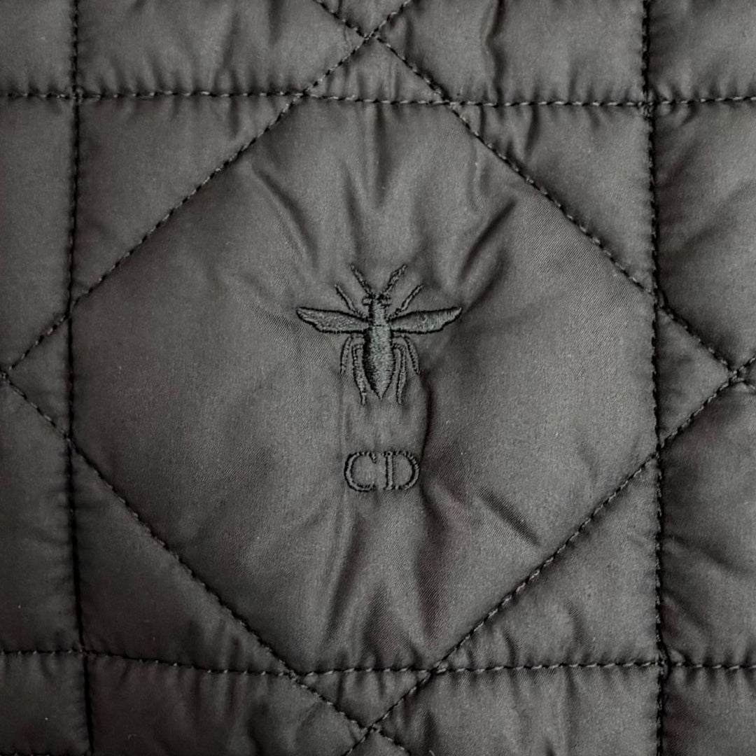 Excellent Christian Dior Jacket Macrocannage Collarless Quilted 38 157C26A2827