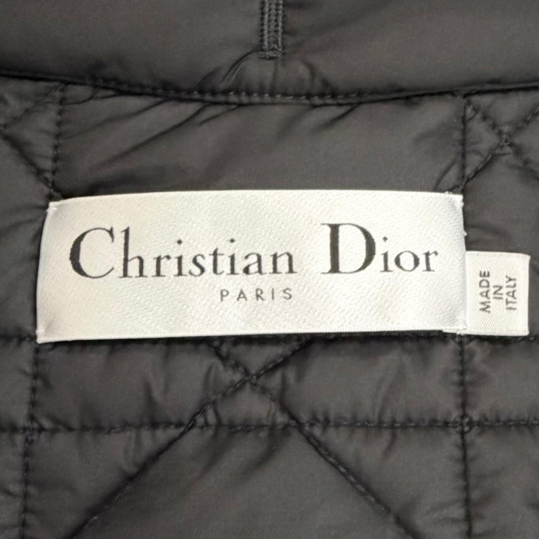 Excellent Christian Dior Jacket Macrocannage Collarless Quilted 38 157C26A2827