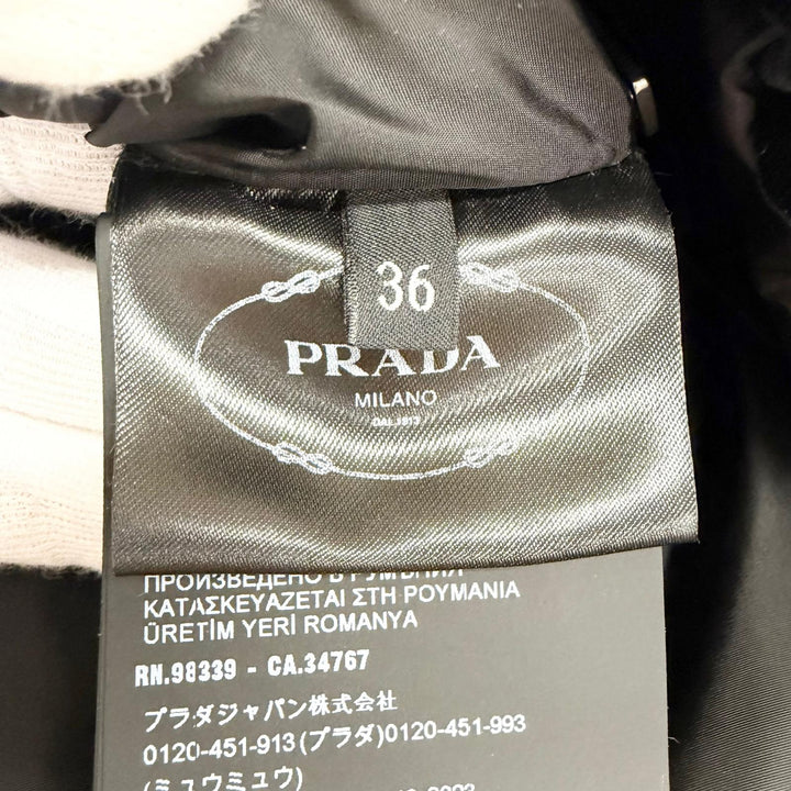 Excellent PRADA Down jacket Triangle velvet cropped 2-way down vest 36 291805