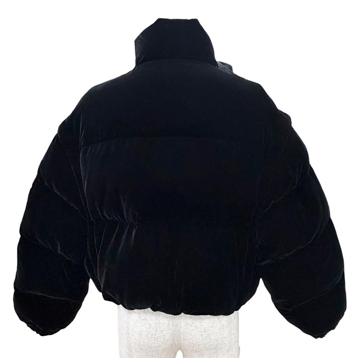 Excellent PRADA Down jacket Triangle velvet cropped 2-way down vest 36 291805
